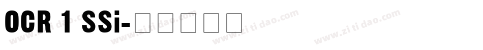 OCR 1 SSi字体转换